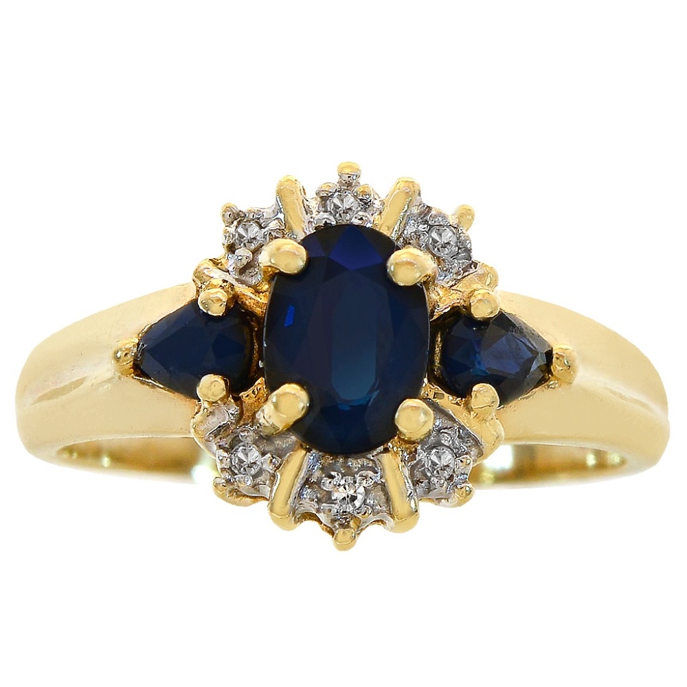 2.00 Carat Sapphire & 0.02 Carat Diamond Ring